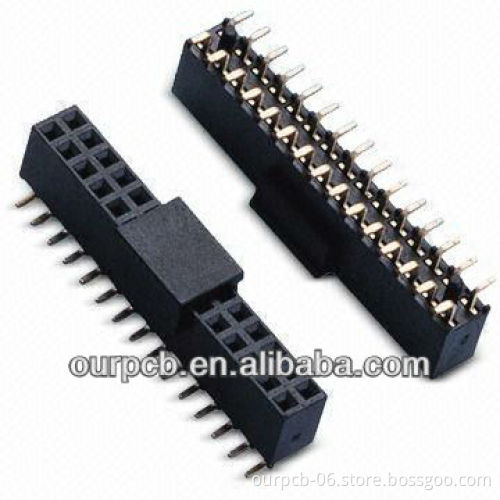 2.0mm SMT Female Header with Locating Peg or Cap, 2A Current and Au or Sn Contact Plating